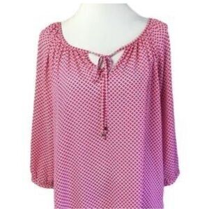a.n.a Pink Patterned Flowy Top